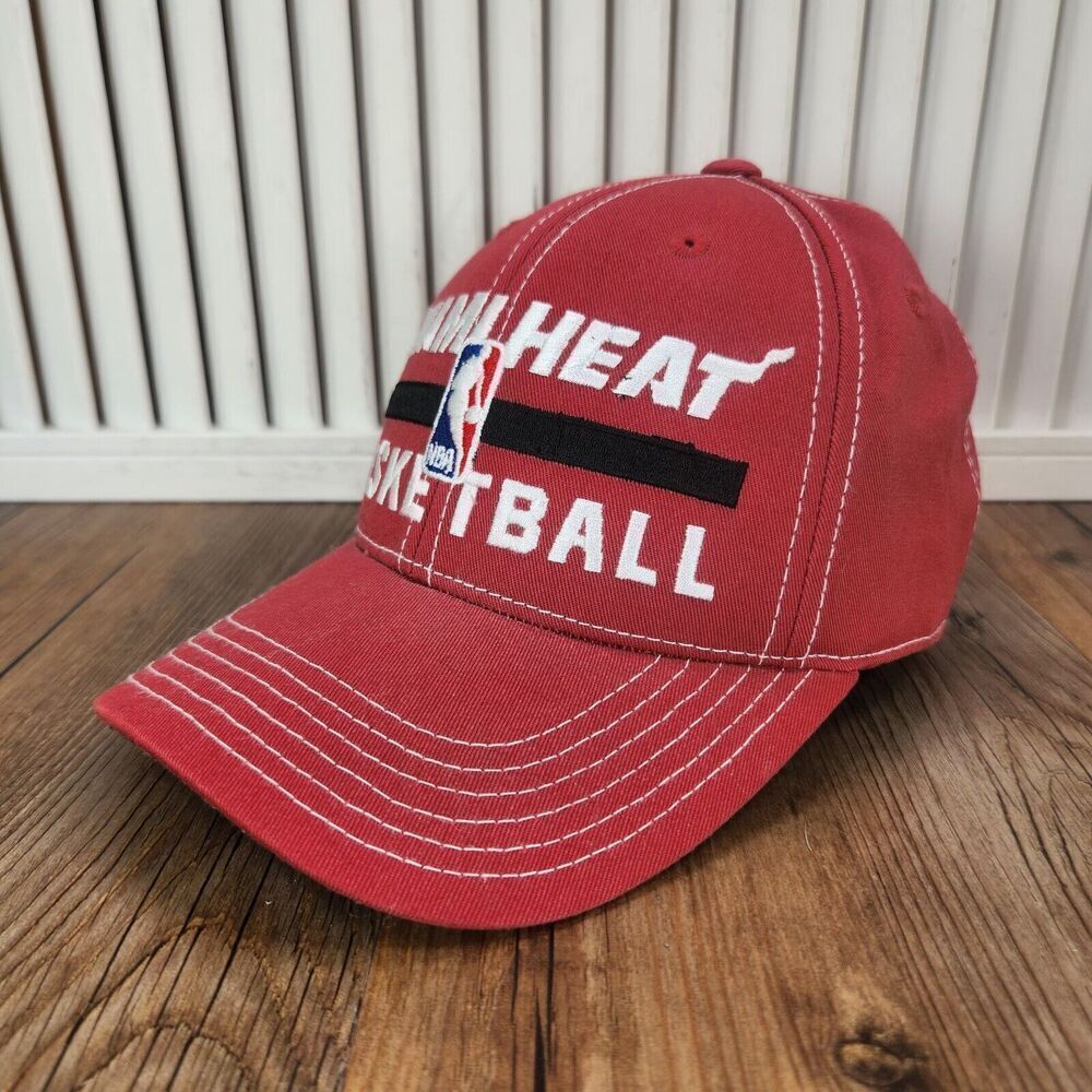 Adidas Miami Heat Basketball 2013 Youth Strapback Hat Cap Red NBA Logo Sports
